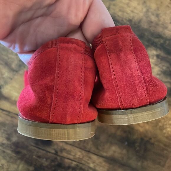 Otisopse Suede Red Bow Flats size 39/9 Made in Italy - Picture 5 of 6